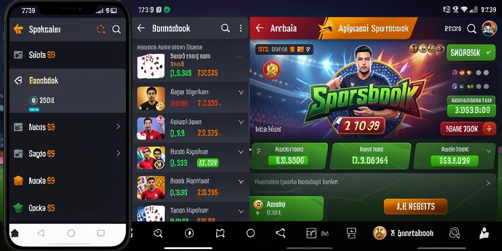 Tampilan antarmuka aplikasi Sportsbook 2739 yang modern dan interaktif.