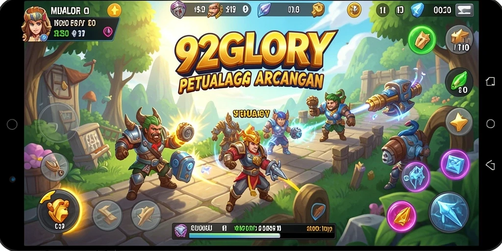 Tampilan gameplay seru dan menantang di 92GLORY.