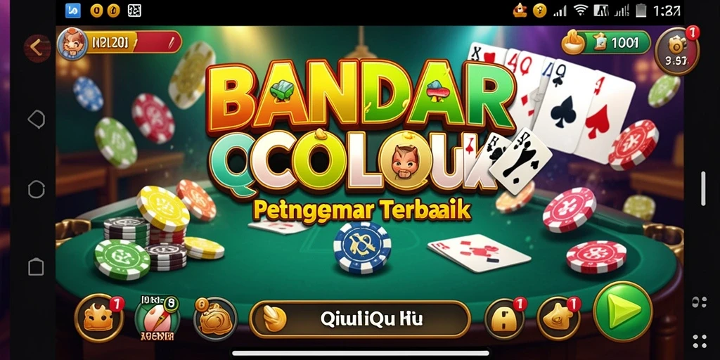 Tampilan gameplay QiuQiu dalam BANDARCOLOK yang menarik.