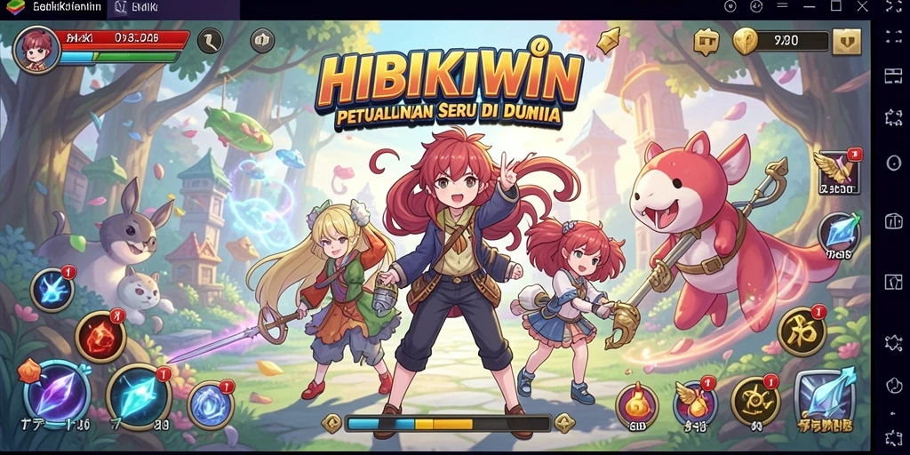 Tampilan gameplay <strong>HIBIKIWIN</strong> yang menarik dan penuh aksi.